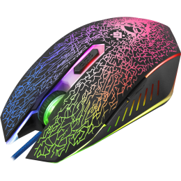 Defender Проводная игровая мышь Shock GM-110L оптика,6кнопок,800-3200dpi