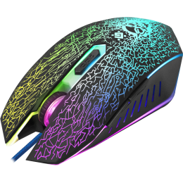 Defender Проводная игровая мышь Shock GM-110L оптика,6кнопок,800-3200dpi