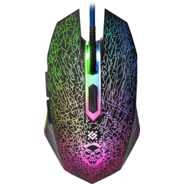 Defender Проводная игровая мышь Shock GM-110L оптика,6кнопок,800-3200dpi