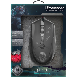 Defender Проводная игровая мышь Killer GM-170L оптика,7кнопок,800-3200dpi