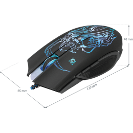 Defender Проводная игровая мышь Ghost GM-190L оптика,6кнопок,800-3200dpi