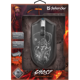 Defender Проводная игровая мышь Ghost GM-190L оптика,6кнопок,800-3200dpi