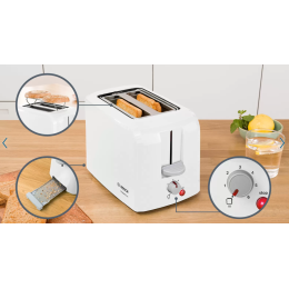 BOSCH Тостер Compact toaster Compact Class TAT3A011 Белый 