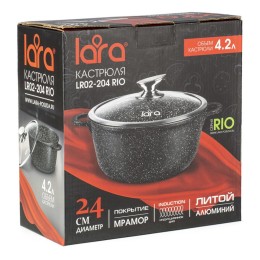 LARA Кастрюля 4,2л Rio LR02-204