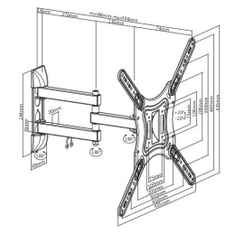 ULTRAMOUNTS Кронштейн UM870 диагональ 23-55