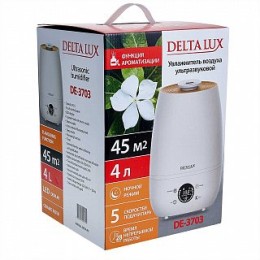 DELTA Увлажнитель воздуха ультразвуковой с керамическим фильтром LUX DE-3703 белый с золотым