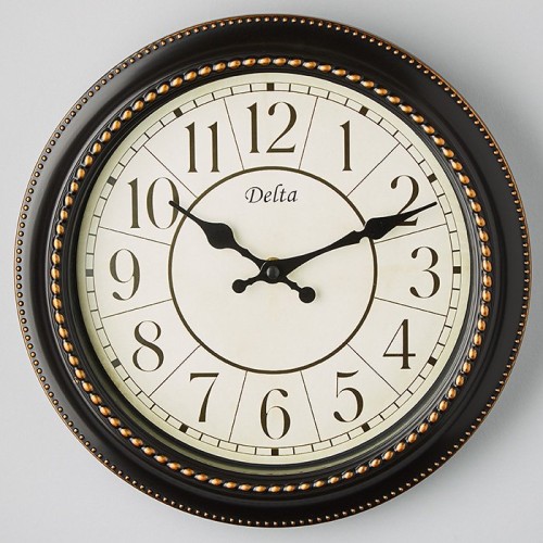 Часы настенные 28 см DELTA DT5-0002 черные