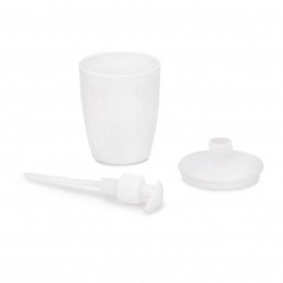 АЛЬТЕРНАТИВА Дозатор для жидкого мыла Вязаное плетение М8048 белый