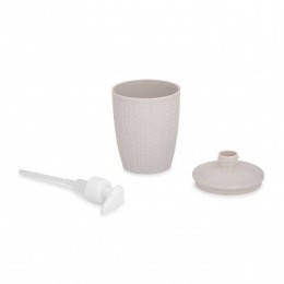 АЛЬТЕРНАТИВА Дозатор для жидкого мыла Вязаное плетение М8049 бежевый