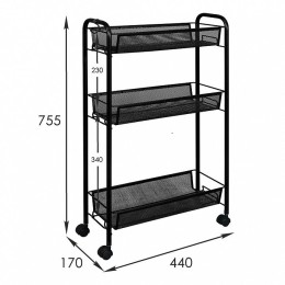 ЭМИ Этажерка Ладья 1 К Э 321 Ч черная