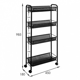 ЭМИ Этажерка Ладья 14 К Э 372 Ч черная
