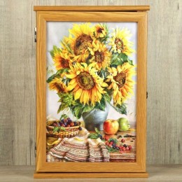 DELTA Ключница настенная 20х30х6см Русская Коллекция Krk-21 Подсолнухи