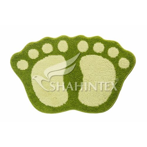 Коврик Лапки microfiber совмещенные 50*80 SHAHINTEX 9918 САЛАТНЫЙ 58