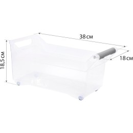 М-ПЛАСТИКА Органайзер с ручкой на колёсах М 1621