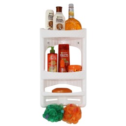 МИЛИХ Полка навесная угловая для ванной комнаты 05124 микс