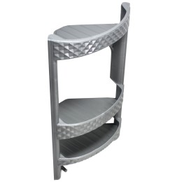 МИЛИХ Полка навесная угловая для ванной комнаты 05124 микс