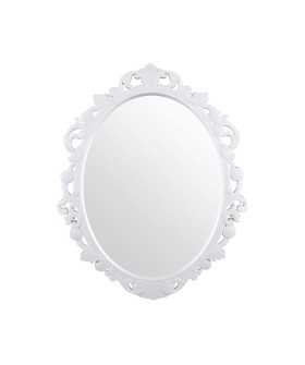 АЛЬТЕРНАТИВА Зеркало в рамке (585х470мм) Ажур М1656 белый