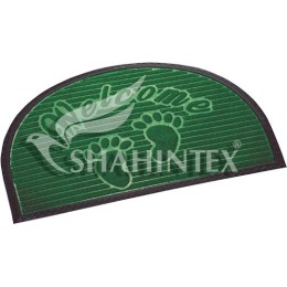 SHAHINTEX Коврик МХ10S 40*60 придверный полукруг влаговпитывающий 9631 зеленый