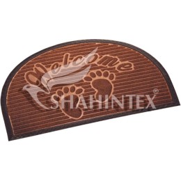 SHAHINTEX Коврик МХ10S 40*60 придверный полукруг влаговпитывающий 9636 коричневый