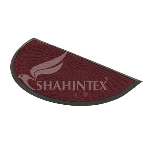 Коврик МХ10S 45*75 придверный полукруг влаговпитывающий SHAHINTEX 9353 бордовый