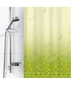 VILINA Занавес для ванной комнаты 180 x 180 см 6666 Мозайка зеленая 1582-2
