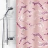 Занавес для ванной комнаты 180 x 180 см Дельфин VILINA 6984 розовый