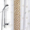 Занавес для ванной комнаты 180 x 180 см Для бережливых VILINA 1064BR греческий узор на белом