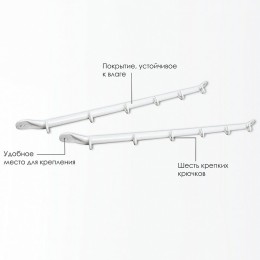 DELTA Сушилка для белья настенная Дуэт СН 262 С серая