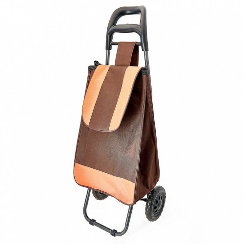 Тележка багажная ручная 25 кг DELTA DT-20 коричневая с оранжевым