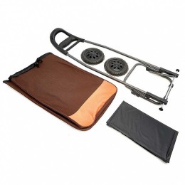 DELTA Тележка багажная ручная 25 кг DT-20 коричневая с оранжевым