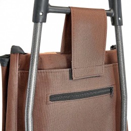 DELTA Тележка багажная ручная 25 кг DT-20 коричневая с оранжевым