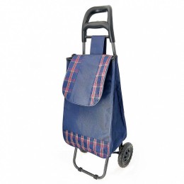 DELTA Тележка багажная ручная 25 кг DT-20 синяя с красной клеткой