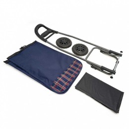 DELTA Тележка багажная ручная 25 кг DT-20 синяя с красной клеткой