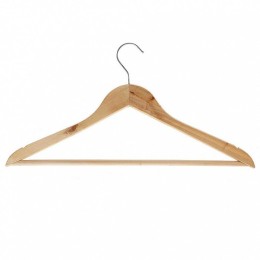 DELTA Вешалка-плечики 45 см для одежды деревянная с перекладиной ТД-00019 светлая