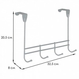 DELTA Вешалка надверная Нота 4 ВНД 309 БС белое серебро