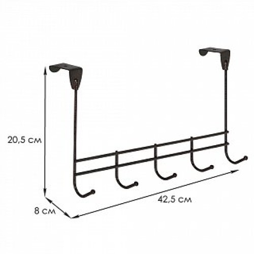 Вешалка надверная Delta Нота 5 ВНД 310 М медный антик
