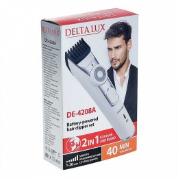 DELTA Машинка для стрижки LUX DE-4208A белая с серебристым