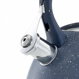 ALPENKOK Чайник со свистком 3 л AK-534 серый гранит, ручка черная