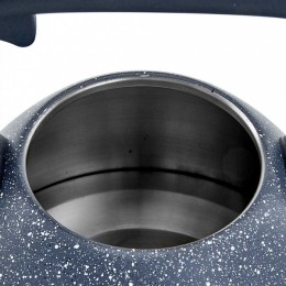 ALPENKOK Чайник со свистком 3 л AK-534 серый гранит, ручка черная