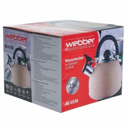 WEBBER Чайник 2,5 л. BE-0538 бежевый мрамор