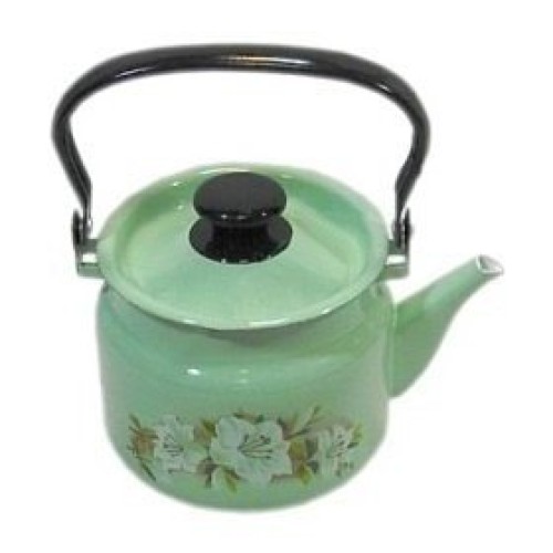 Эмалированный чайник 1,5 л. КМК 42715-083/6-У4 салатовый