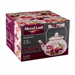 METALLONI Эмалированный чайник 2.5л. Ирис EM-251X1/57