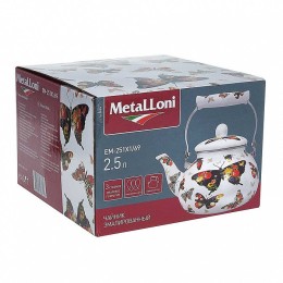 METALLONI Эмалированный чайник 2.5л. Бабочки EM-251X1/69