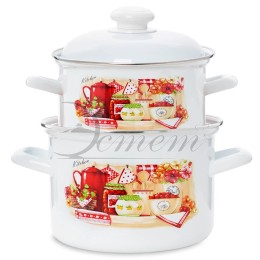 ЭСТЕТ Набор посуды 4 пр Кухня цилиндрический 2,0 л 3,0 л ЭТ-71721 микс