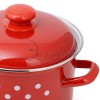 Набор посуды 6 пр ЭСТЕТ Горошинки на красном цилиндрический 2,0 л 3,0 л 4,5 л ЭТ-72412