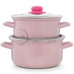 ЭСТЕТ Набор посуды 4 пр розово-сиреневый 2,0+3,0 л ЭТ-72609