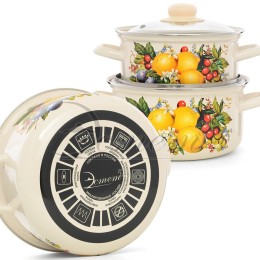 ЭСТЕТ Набор посуды 4 пр Изобилие цилиндрический 2,0 л 3,0 л ЭТ-72954