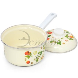 ЭСТЕТ Ковш 1,0 л Гарденс крышкой ЭТ-711032 микс