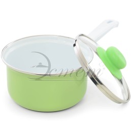 ЭСТЕТ Ковш 1,0л салатовый с крышкой ЭТ-72504