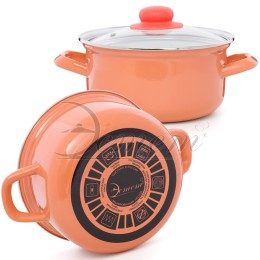 ЭСТЕТ Кастрюля 2,0 л ЭТ-72701 цилиндрическая абрикосовая